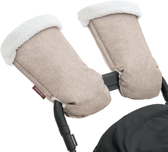 Momcozy Universal Stroller Gloves, Plush Weatherproof Winter Handmuffs