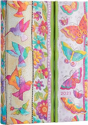Paperblanks 12 Month Planners 2023 Hummingbirds & Flutterbyes | Day-at-a-Time | Midi 130 180 mm