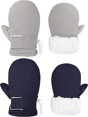 Urban Virgin Infant Baby Toddler Kids Winter Mittnes Lined Fleece Warm Waterproof Ski Snow Gloves For Boys Girls