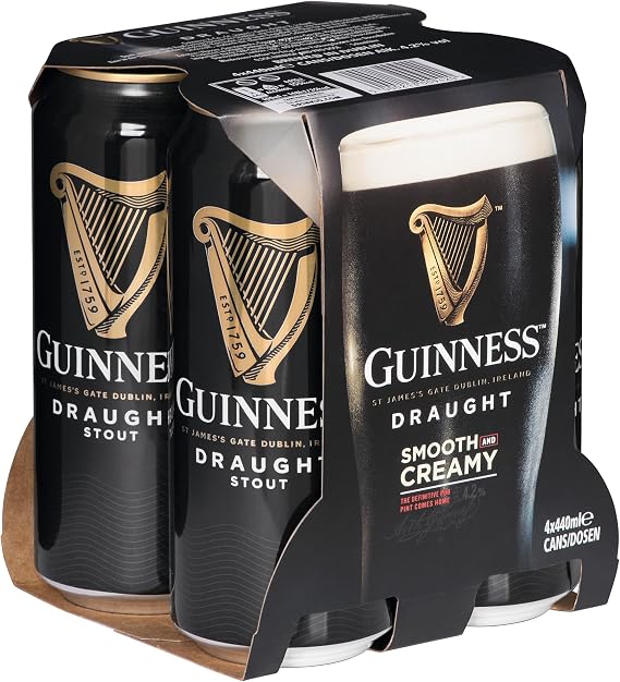 Guinness Draught Disposable 4 x 0.44 L Tin