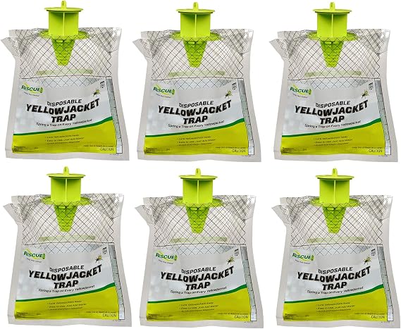 RESCUE! Disposable Summer Yellowjacket Trap - Central & Eastern Formula - 6 Traps