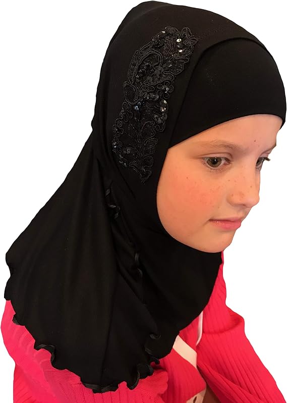 AMALChildren Girls Kid Muslim Hijab Islamic Scarf Headwear For 2-12 Years Cotton USA