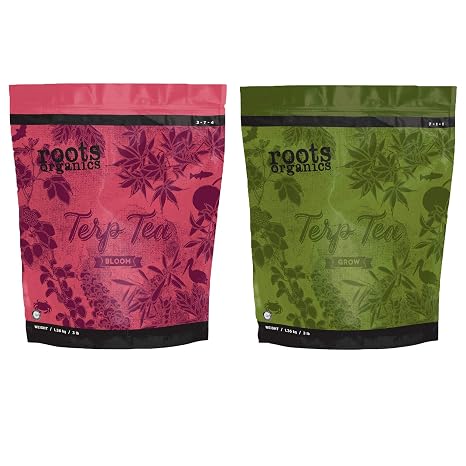 Roots Organics Terp Tea Fertilizer Set - Grow and Bloom Combo (3 Pound Set)