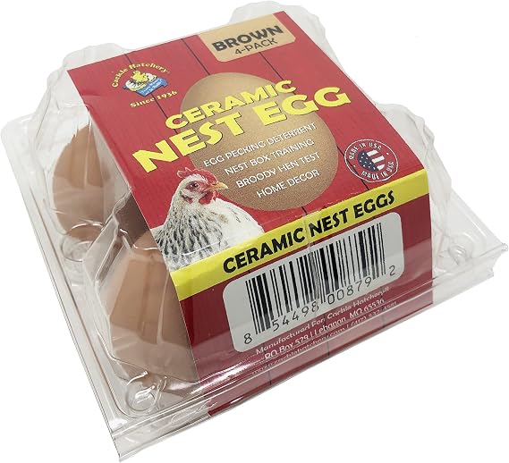 Cackle Hatchery Ceramic Nest Eggs (4ct) (4 Brown)