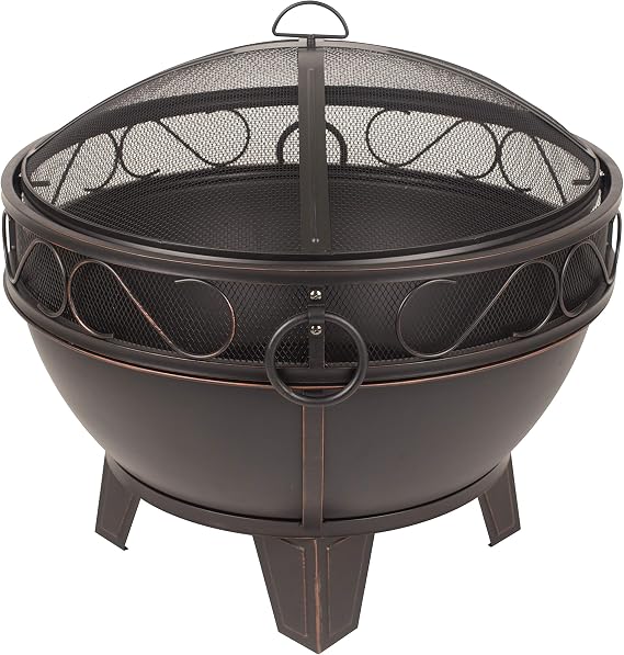 Pleasant Hearth GHP Group OFW295R Bellora fire Pit, Rubbed Bronze