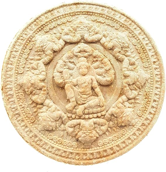 Authentic Genuine Thai amulets Jatukam Ramathep Chotechuang Chatchawan Buddha pendant back with Hanuman Wat Mahathart, 5 cm diameter