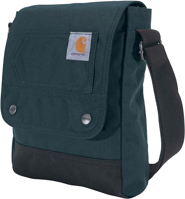 Carhartt Crossbody Snap Bag, Durable, Adjustable Shoulder Bag with Flap Over Snap Closure