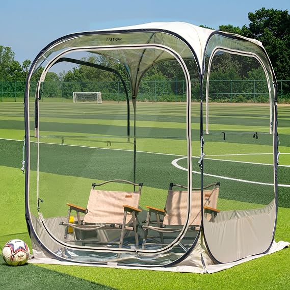 East Oak Weather Sports Tent for Fishing, Sports Event | Pop Up Bubble Tent Instant Sun & Rain Shelter | No Condensation, Spacious Interior, Ultra Visibility | All Weather Protection