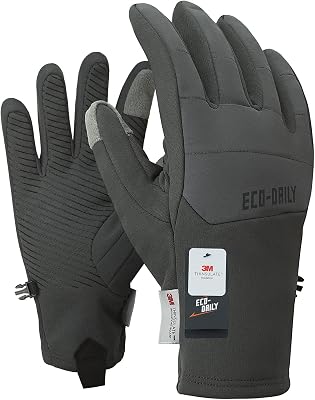 Winter Cycling Gloves for Men Above 23F-5C 3M Thinsulate Insulation Waterproof Windproof Thermal Gloves Touchscreen for Skiing Running Motorcycle