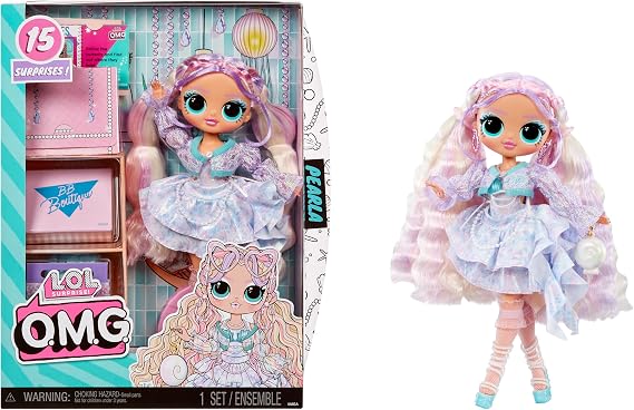 LOL Surprise OMG Pearla Fashion Doll with 15 Surprises Including Mermaid Themed Fashions and Accessories Great Gift for Kids Ages 4+