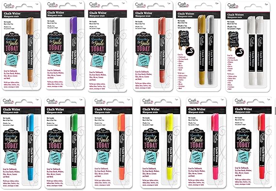 Craft Decor Chalk Writer Bundles (Pen for Writing Glass Windows/Mirror / Windshield) (15-Pack)