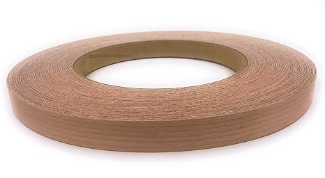 Cherry Preglued 1 1/2" X 250' Wood Veneer Edgebanding Roll - Flexible Wood Tape, Easy Application Iron On with Hot Melt Adhesive. Smooth Sanded Finish. Made in USA