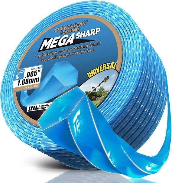 0.065" Weed Eater String, 340FT Hexagonal String Trimmer Line | Heavy Duty Weed Trimmer Line, Universal Replacement String for Cordless Gas Trimmers, Professional High Efficiency Cutting