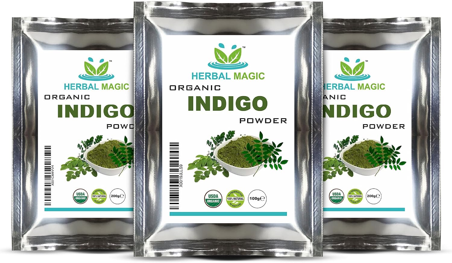 Herbal Magic's Organic USDA Indigo Powder for Hair, Herbal Hair Dye, Natural Hair MaskColor - Free from Fillers & Preservatives- 500gms