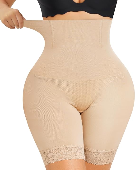 Nebility Tummy Control Shapewear for Women High Waist Butt Lifter Panty Under Dress Thigh Slimmer Body Shaper Short Underwear
