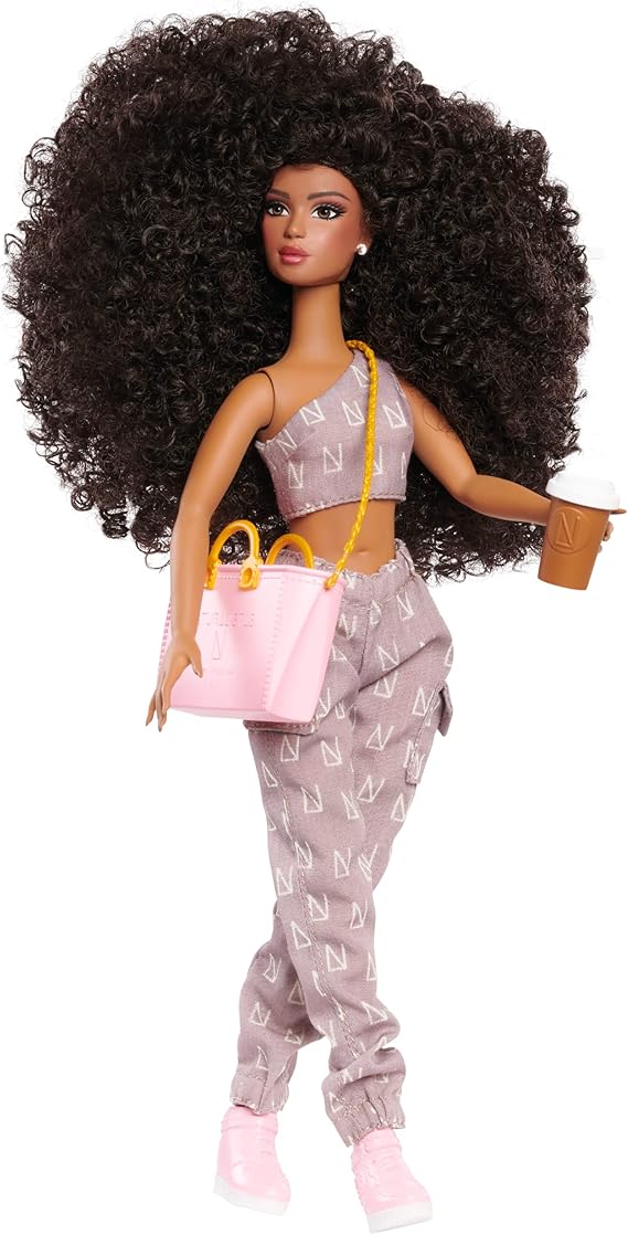 Naturalistas Fashion Pack Coffee Casual 7-Piece Outfit and Accessories Set for 11.5-Inch Tall Naturalistas Dolls, Designed and Developed by Purpose Toys