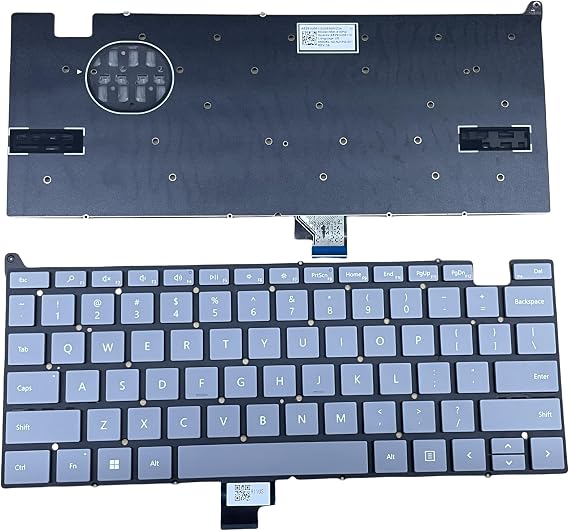 New Keyboard US Layout for Microsoft Surface Laptop GO1/2 2013 1943 1963 Gray Frameless Laptop Keyboard AEZ91U06110356500VE3A NSK-916PQ AEZ91U06110 9Z NJ1PQ.601 911US with Fingerprint Holes