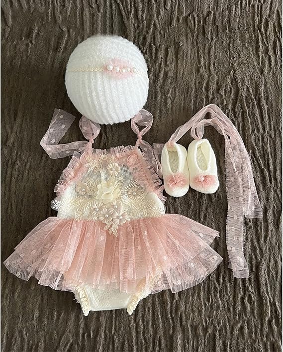 Zeroest Newborn Photography Props Outfits Girl Lace Set