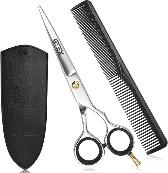 GTEX Hair Scissors, 6.5 inch Professional Hair Cutting Scissors for Women Men Adults - Barber Scissors Hair Shears - Super Sharp Haircut Scissors - Tijeras De Peluqueria Profesional