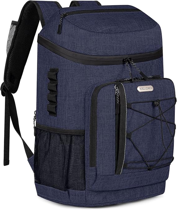 HXLGMD Backpack Coolers Insulated Leak Proof 30 Cans, Soft Sided Insulated Cooler Bags Ice Chest Backpack for Beach Travel Camping, with Reusable Ice Packs