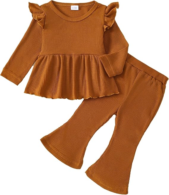 Weebaby Toddler Girl Clothes Infant Girl Sweatsuit Baby Pant Set Outfits Fall Winter Clothing Little Clothes for Girl