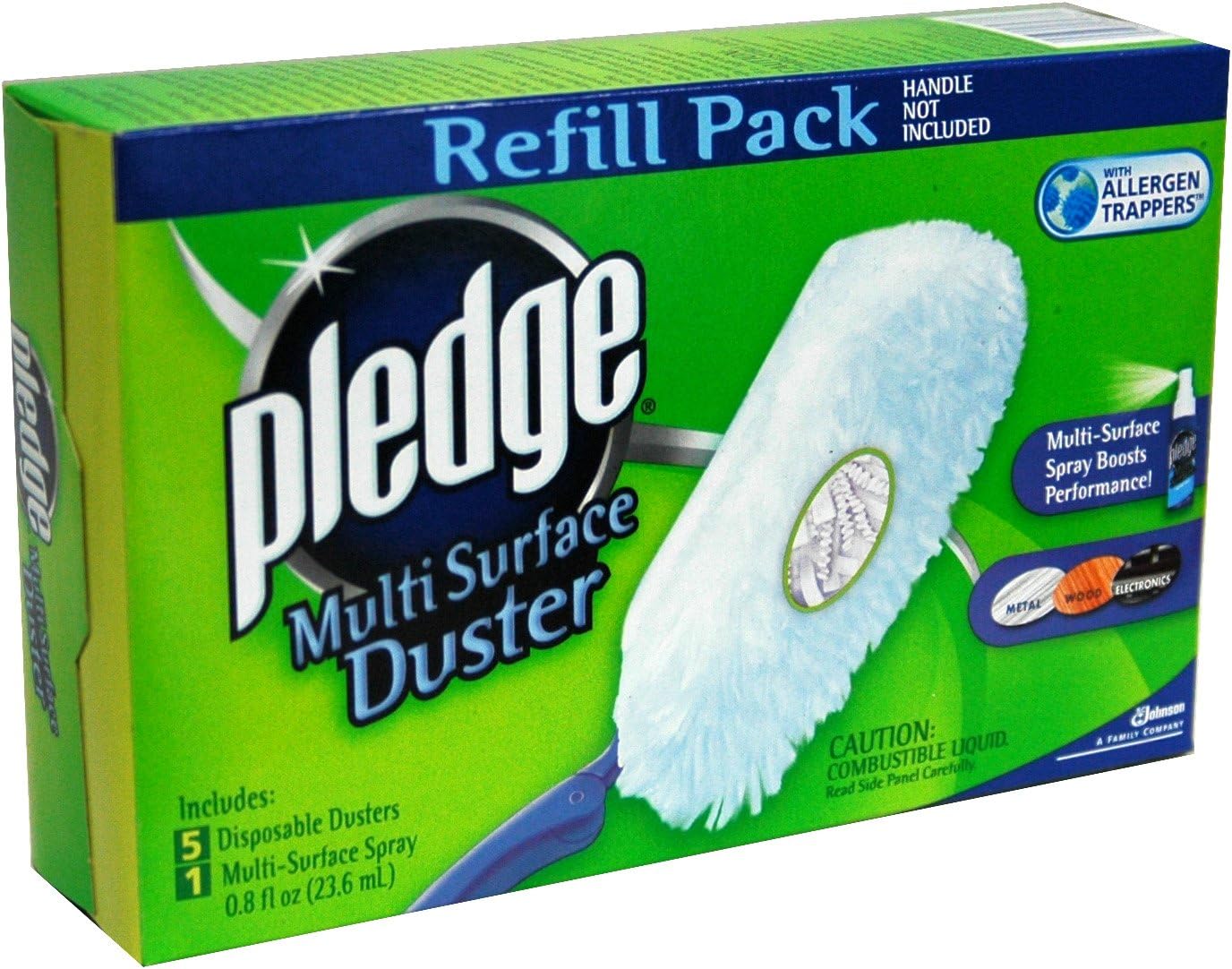 SC Johnson Pledge Multi Surface Duster Refill: 5 Disposable Dusters and 1 Multi-Surface Spray #34336