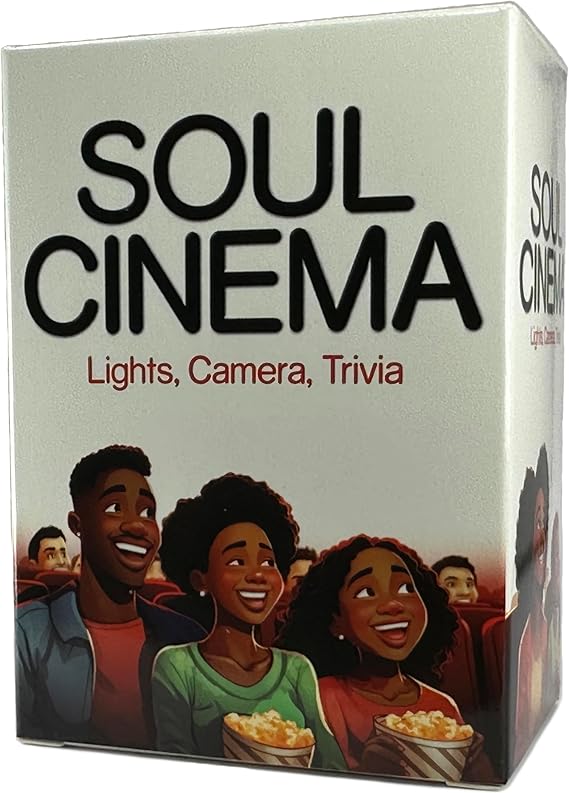 Soul Cinema : The Ultimate Black Film Trivia Game - 100 Cards Celebrating Classic Movie Magic, Perfect for Family Game Night, Cookouts, Parties, Reunions, and More!