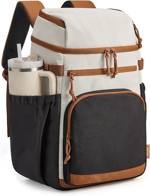 TOURIT Insulated Cooler Backpack 30 Cans, Leakproof Double Deck Lunch Cooler Bag, Lightweight Waterproof Backpack Cooler for Men Women, Beach Camping Picnic Hiking Travel