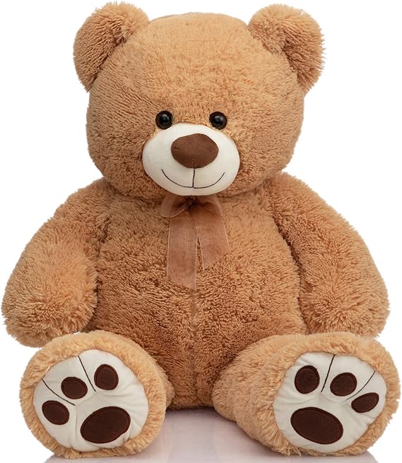 BEJOY Teddy Bear Stuffed Animal Plush Giant Teddy Bears with Footprints TAN