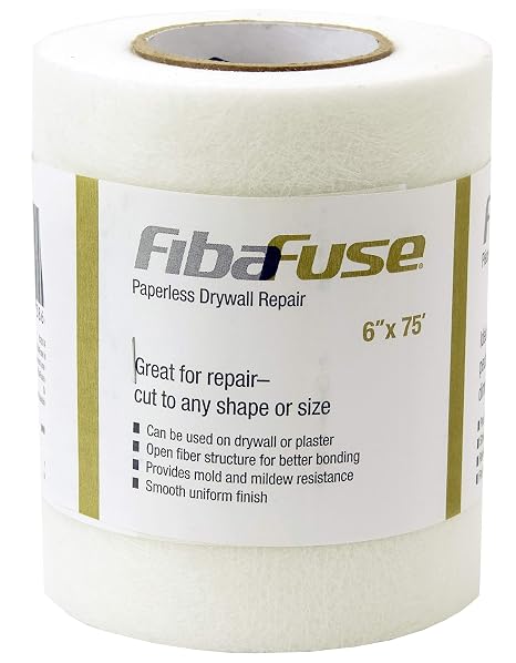 FibaFuse FDW9018-U 6" X 75' Paperless Drywall Repair, White