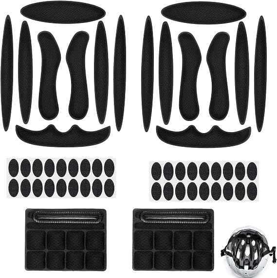 2 Set Helmet Padding Inserts,Helmet Pads,Universal Bike Helmets Pads,Replacement Motorcycle Helmets Padding,for Scooter Skateboard Bike Motorcycle Cycling Sport