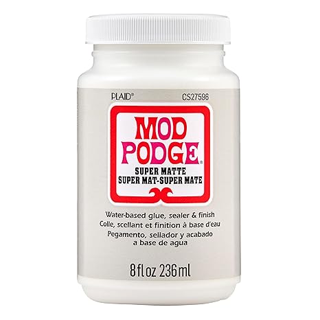 Mod Podge Super Matte, Premium All-in-One Glue, Sealer, and Finish, 8 fl oz, CS27596