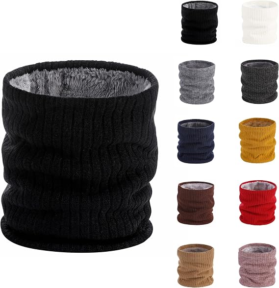 Pukavt Winter Knitted Neck Gaiter For Men And Women Neck Warmer Windproof Ski Mask Face Scarf for Cold Weather Outdoor Sports