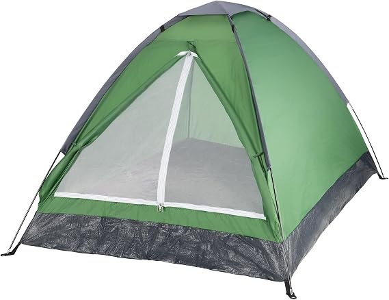 2 Person Camping Tent with Rain Fly and Carrying Bag - Lightweight Outdoor Tent for Backpacking, Hiking, or Beach Use by Wakeman Outdoors (Green)