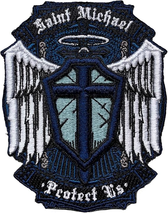 Archangel St Michael Protect Us EMB Patch (TBL)