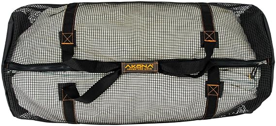 AKONA Caspian DX. A deluxe Mesh Duffel Bag with PVC Coated Mesh for all Water Sports Activities