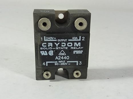 CRYDOM A2440 24-280 VAC Load Voltage, 40 AMP, 90-280 VAC Control Voltage, Panel Mount, Solid State Relay, SPST