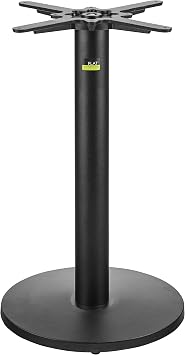 FLAT AUTO-ADJUST UR17, Self-Stabilizing Compact Table Base | 17" Cast Iron Base for Small Table Tops up to 26", with Self-Stabilizing PAD Technology, Ideal for Limited Spaces