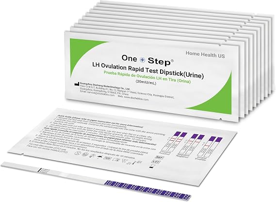 60 x One Step Ovulation Strips 20miu/ml Test Kit Sensitive Fertility Predictor Testing Sticks (Wide Width)