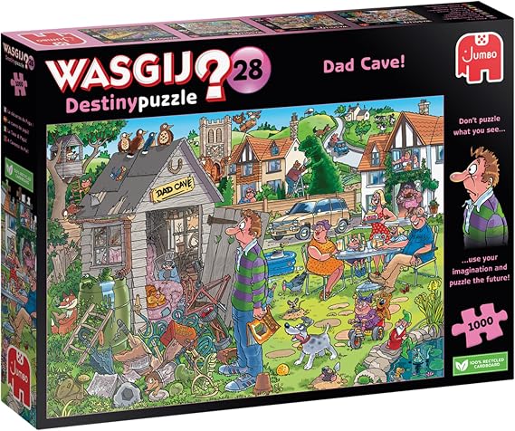 Wasgij, Destiny 28 - Dad Cave!, Unique Collectable Jigsaw Puzzle for Adults, 1,000 Piece