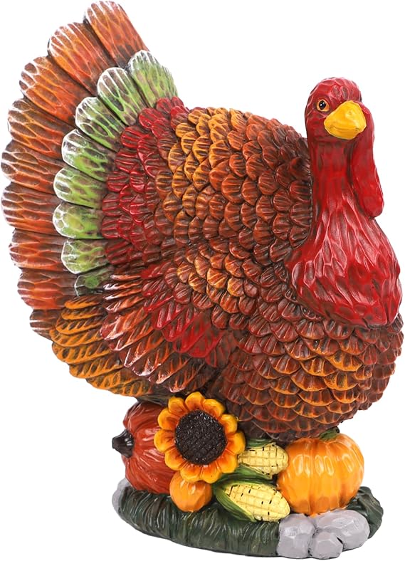 winemana Thanksgiving Turkey Decorations Indoor Resin Figurines Table Decor