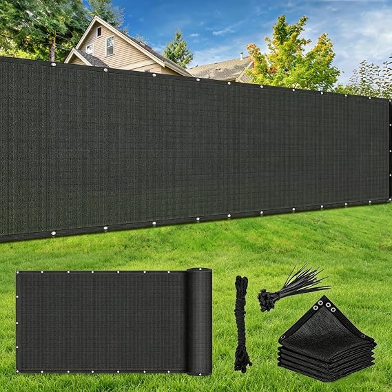 Privacy Screen Fence, 2mx15m Garden Privacy Netting, Heavy Duty UV Protection Mesh Fence Screening, 90% HDPE Tear-Resistant Fencing Shade Net Cover for Outdoor Balcony Patio Yard Pool, with Cable Ties
