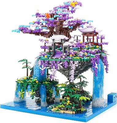 Tree House Building Set, 4500 Pcs Pavilion of Fairies Building Set, Bonsai Tree Building Set, Mini Bricks Architecture Kits, Famous Chinese Fable Architecture16290