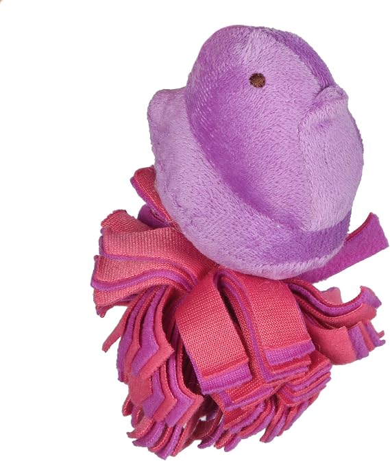 Peeps for Pets Plush Chick Fleece Bottom Dog Toy in Purple and Pink Purple Peeps Chick Dog Toys, Small Plush Dog Toys with Squeaker Soft and Squeaky Dog Toy for Pets