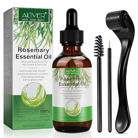 Rosemary Oil Hair Growth 60 ml Pure Rosemary Oil for Hair Eyelashes Eyebrows Face Skin Care Body Massage Nourishes the Scalp