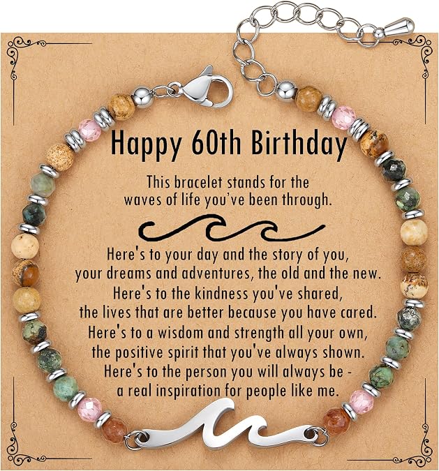 TONY & SANDY Friend Gifts for Women, Unique Birthday Gifts for Women, Sister Gift from Sister, Wave Bracelet, Christmas Stocking Stuffers for Woman Female, Bestie Friendship Bracelets