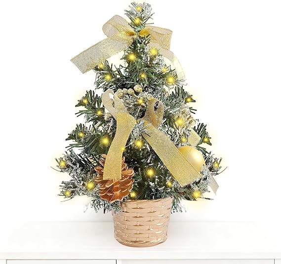 Mini Christmas Tree - Artificial Small Christmas Tree Suitable for Home Decoration, Height 12 Inches
