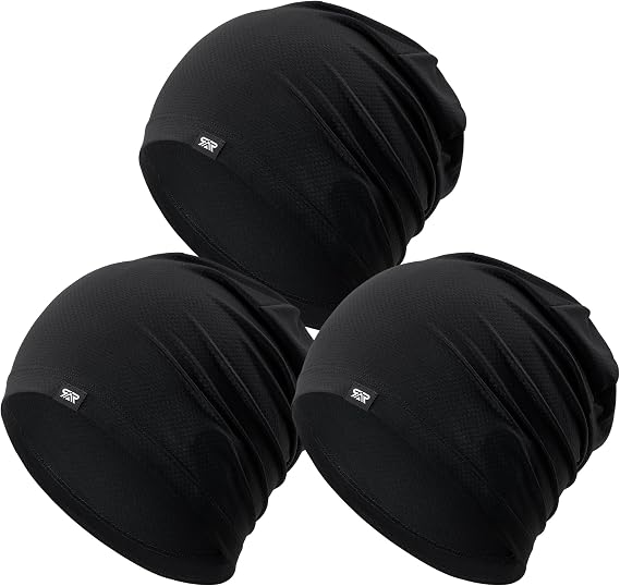 QINGLONGLIN Cooling Skull Cap Sweat Wicking Breathable for Men Women 3 Pack