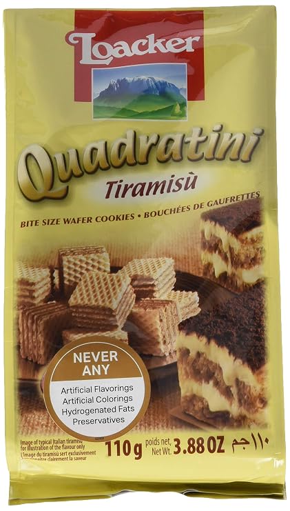 Loacker Wafer Quadratini Tiramisu, 3.88 oz