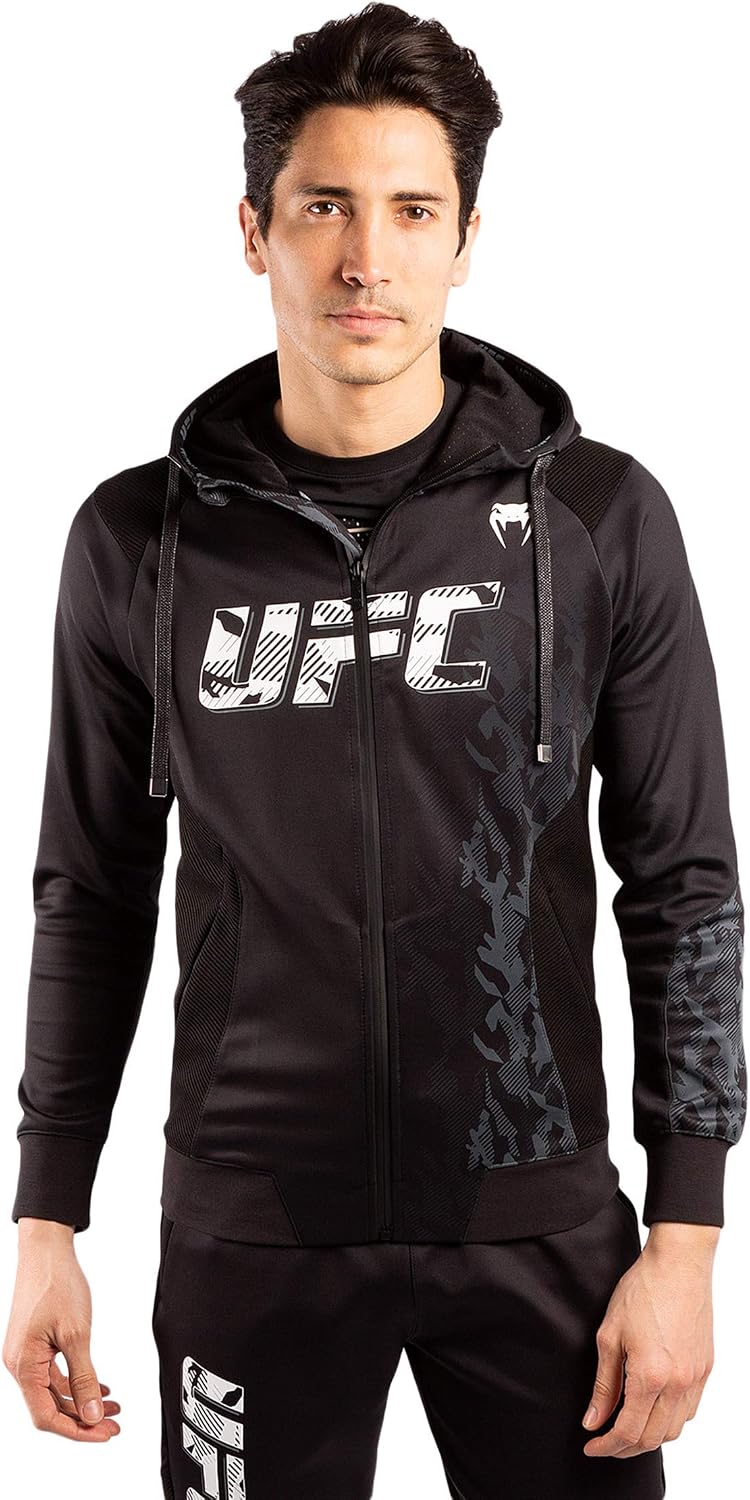 VENUM UFC AUTHENTIC FIGHT WEEK MENS ZIP HOODIE  HOODIE  Mens Hooded Hoodie, Zip Hoodie, Long Sleeve Hoodie, Black